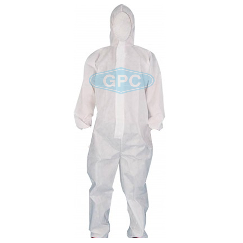 Disposable SMS coverall with hood