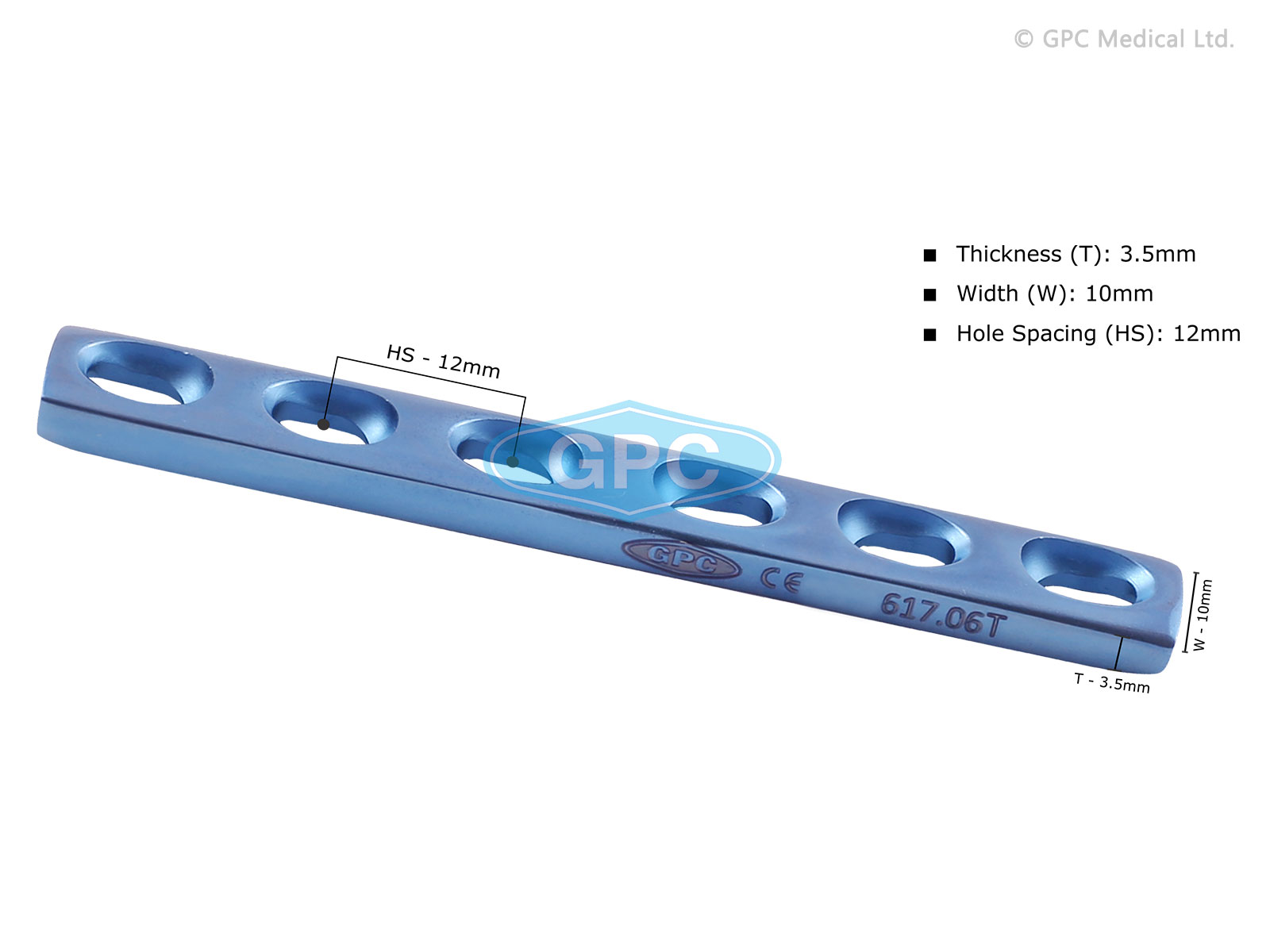 Dynamic Self Compression Plate, 3.5 mm