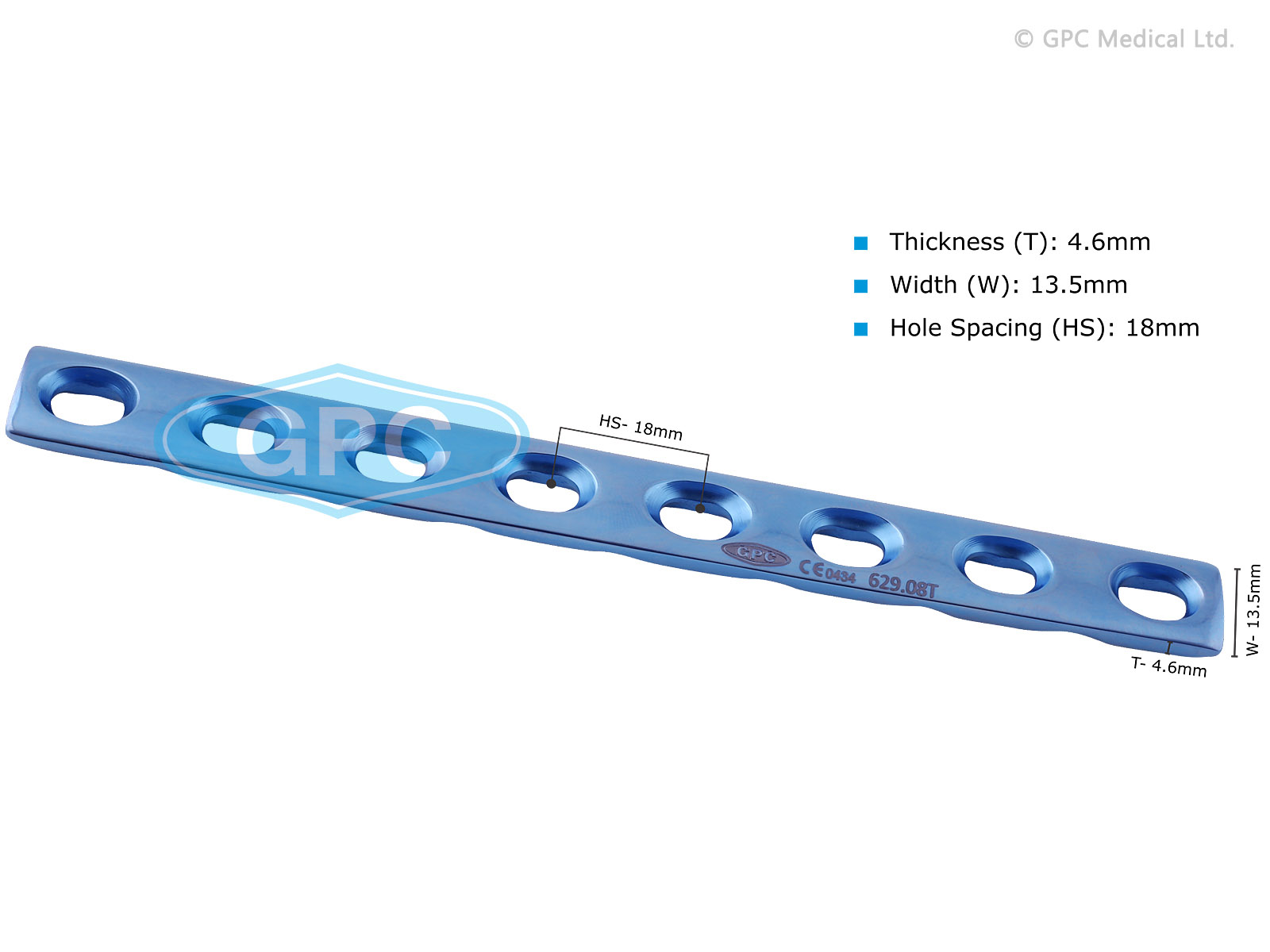 Limited Contact Dynamic Compression Plate (LC-DCP), 4.5 mm - Narrow