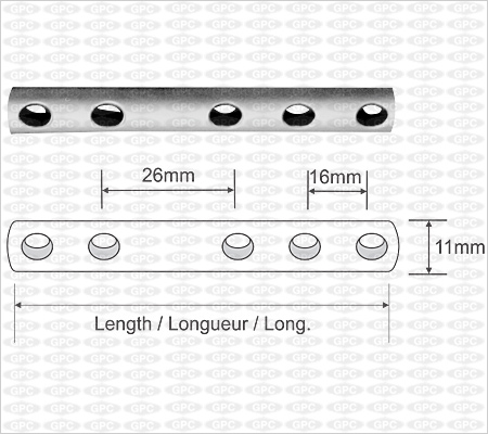 Semi Tubular Plate, 4.5 mm