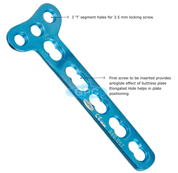 fix<em>LOCK</em> T Plate, 3.5 mm