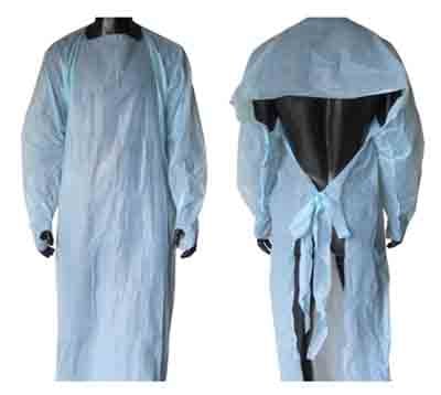 Medical Waterproof CPE Gown with Long Sleeves