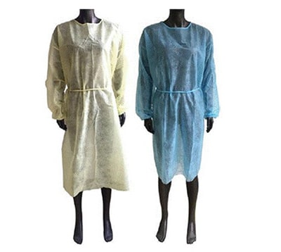 Waterproof PP+PE Isolation Gown with Knitted Cuff
